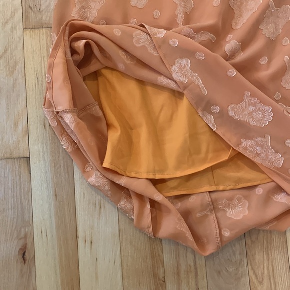 My Girl from Hello Molly Orange Floral Cowl Neck Dress - Tie up Back - Size 14 - Picture 5 of 10